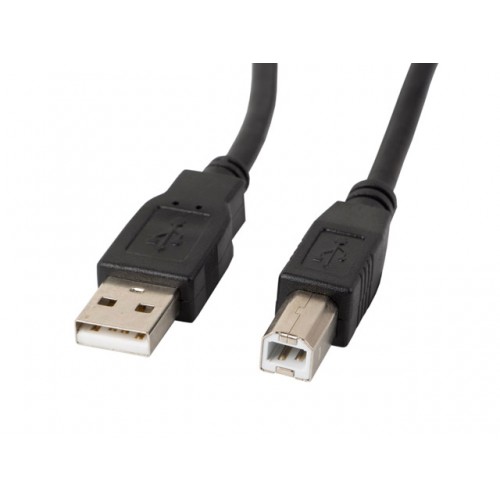Кабел Lanberg USB-A (M) -> USB-B (M) 2.0 cable 1.8m, black ferrite