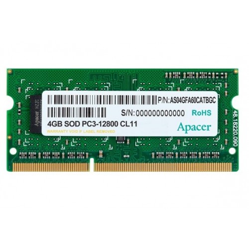 Памет за лаптоп Apacer 4GB Notebook Memory - DDR3 SODIMM PC12800 @ 1600MHz