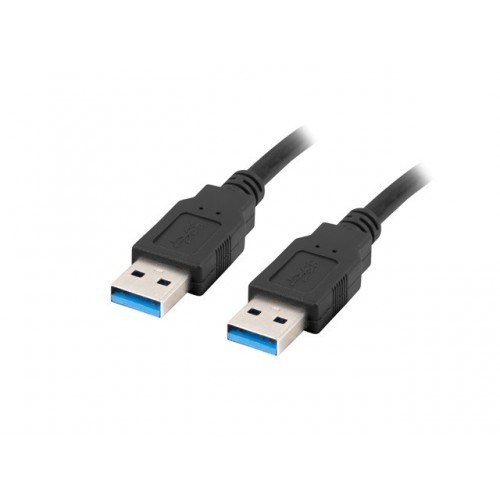Кабел Lanberg USB-A M/M 3.0 cable 1m, black