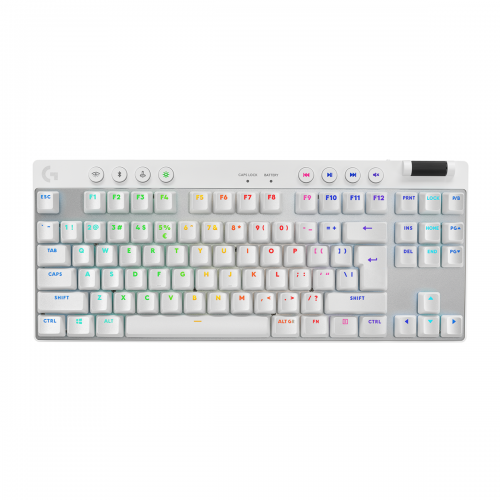Геймърска механична клавиатура Logitech G Pro X TKL White Lightspeed Tactile Switch