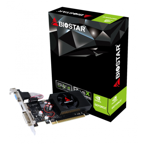 Видео карта BIOSTAR GeForce GT730, 2GB, GDDR3, 128 bit, DVI-I, D-Sub, HDMI