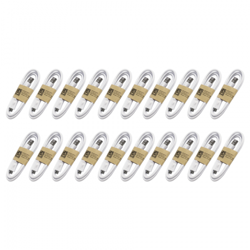 Data Cables, No Brand, 20pcs, Micro USB, 1.0m, White - 14856