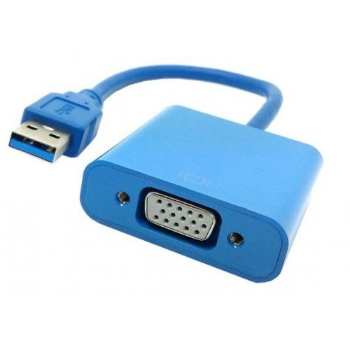 Адаптер No brand, USB3.0 to VGA, Blue - 18164