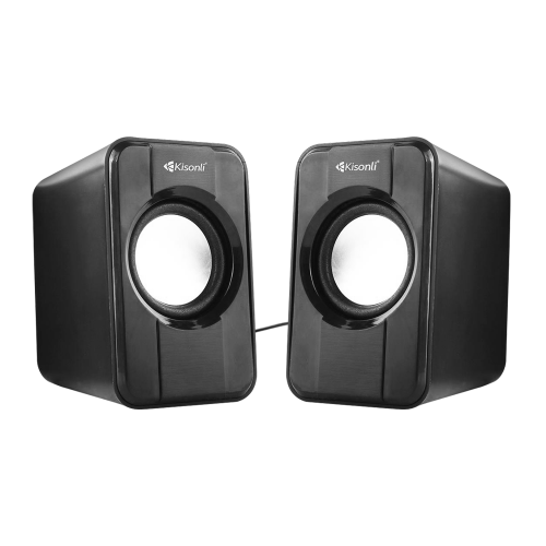 Тонколони Kisonli S-444, 2x3W, USB, Black - 22060