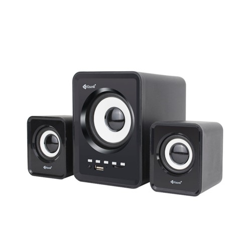 Тонколони Kisonli U-2800BT, Bluetooth, 5W+2x3W, USB, Black - 22151