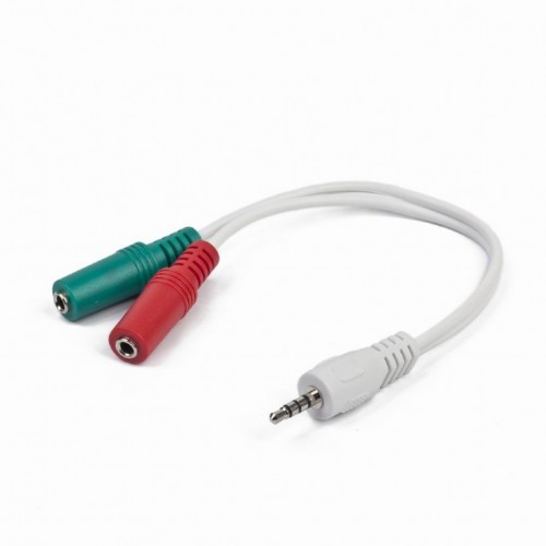 Кабел GEMBIRD 3.5 mm 4-pin plug to 3.5 mm stereo +  microphone sockets adapter cable