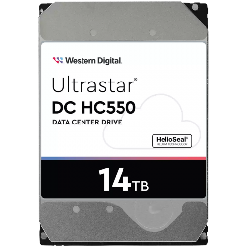 Твърд диск WESTERN DIGITAL HDD Server WD/HGST Ultrastar 14TB DC HC550, 3.5’’, 512MB, 7200 RPM, SATA...