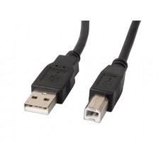 Кабел Lanberg USB-A (M) -> USB-B (M) 2.0 cable 3m, black ferrite