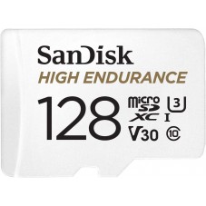 Карта памет SANDISK High Endurance, SD Адаптер, micro SDXC UHD, V30, 128GB, Class 10