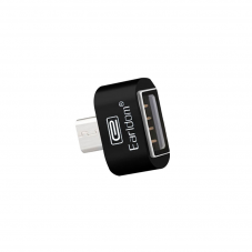 Преходник, Earldom, OT03, USB F към Micro USB, OTG, Черен 