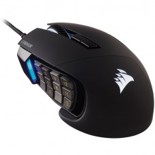 Геймърска мишка CORSAIR Corsair SCIMITAR RGB ELITE, MOBA/MMO Gaming Mouse, Black, Backlit RGB LED, 18000 DPI, Optical (EU version), EAN:0840006616214