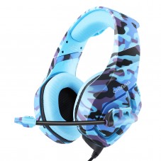 Слушалки Onikuma K1-B, For PC, Microphone, 3.5mm, Blue - 20684