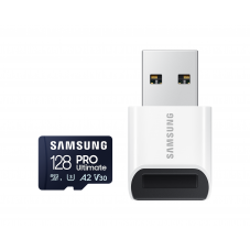 Карта памет Samsung PRO Ultimate, microSDXC, UHS-I, 128GB, Адаптер, USB четец