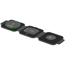 Безжично зарядно CANYON WS-305, Foldable 3in1 Wireless charger with case, touch button for Running ...