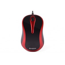Жична мишка A4Tech N-360, 1200 DPI, Черен/Червен
