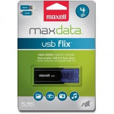 USB памет MAXELL FLIX, USB 2.0, 4GB, ЧЕРЕН
