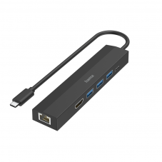 HAMA USB-C хъб, мултипорт, 6 порта, 3 x USB-A, USB-C, HDMI&trade;, LAN/Ethernet