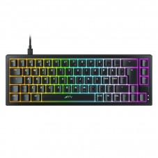Геймърскa механична клавиатура XTRFY K5, 65% Hotswap, RGB подсветка, UK Layout Kailh Red, Черен