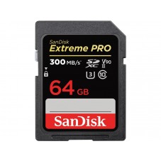 Карта памет SANDISK Extreme PRO SDXC, 64GB, UHS-II, До 300 MB/s 