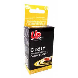 Мастилница UPRINT CLI521 CANON, С чип, Yellow - LF-INK-CAN-CLI521Y-UP