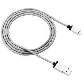 Кабел CANYON Charge & Sync MFI braided cable with metalic shell, USB to lightning, certified by ...
