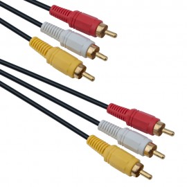 Кабел DeTech 3RCA - 3RCA, High Quality, 3m - 18119