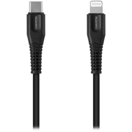 Кабел CANYON MFI-4, Type C Cable To MFI Lightning for Apple, PVC Mouling,Function：with full feature...