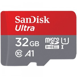 Карта памет SanDisk Ultra microSDHC 32GB + SD Adapter 120MB/s  A1 Class 10 UHS-I, EAN: 619659184155