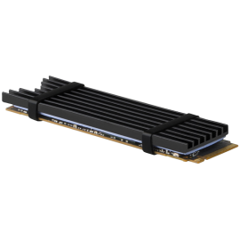Охладител AXAGON CLR-M2L3 passive - M.2 SSD, 80mm SSD, ALU body, silicone thermal pads, height 3mm