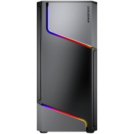 Кутия за компютър COUGAR GAMING COUGAR MX360 RGB, Mid Tower, 1x120 ARGB Fan, RGB Button, Tempered ...