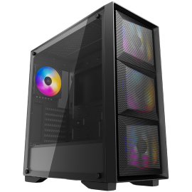 Кутия за компютър DeepCool MATREXX 50 MESH 4FS, Mid Tower, Mini-ITX/Micro-ATX/ATX/E-ATX, 1xUSB3.0, ...