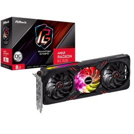 Видео карта ASROCK Video Card AMD Radeon RX7600 Phantom Gaming 8GB OC, GDDR6, 128-bit, 3 x ...