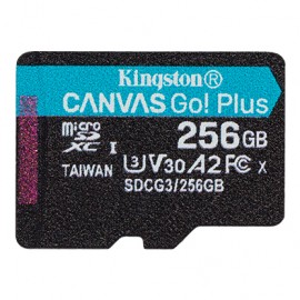 Карта памет Kingston 256GB microSDXC Canvas Go Plus 170R A2 U3 V30 Card + ADP, EAN: 740617301250