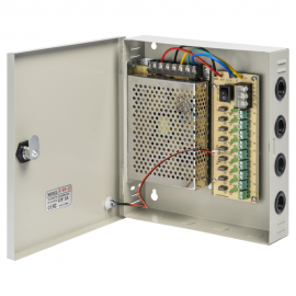 Switching power supply No brand, 12V/5A, 9 Channel, Metal box, Gray - 343