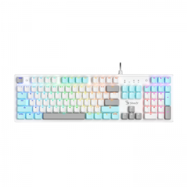 Геймърска механична клавиатура A4tech Bloody S510R, Brown Switch, RGB, Бяла