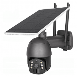 Смарт охранителна камера No brand PST-SQG-2-4G 3.0Mp, PTZ, 4G, Solar panel, Outdoor, Tuya Smart, Black - 91045